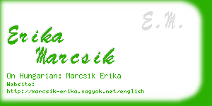 erika marcsik business card